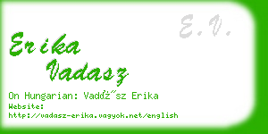 erika vadasz business card